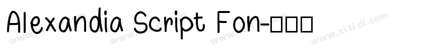 Alexandia Script Fon字体转换